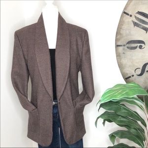 Vintage CountryShop blazer. Tan and purple. Size14